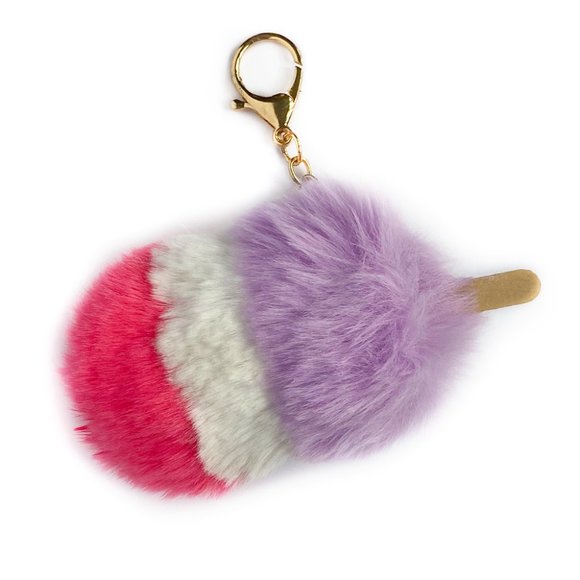 Ice Pop Key Chain, Bag Tassel Charm for Purse, Backpack,  or Tote Bag, Pom-Pom - Picture 5 of 5